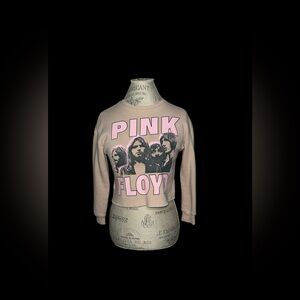 Pink Floyd Beige and Pink Crew Neck Sweater